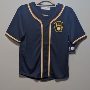 Kids Navy Blue Baseball Jersey
